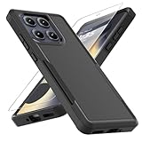 for Motorola Edge 2025 Case, [Military Grade Drop Tested] with Screen Protector, Dual Layer Protective Heavy Duty Cell Phone Cover Non-Slip Shockproof Case for Moto Edge 2025 (Black)