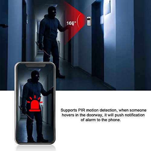 Dzwonek Wideo Dzwonek Przewodowy Dzwonek Wideo 1280p Wideo HD, Dzwonek do Drzwi, Zaawansowana Detekcja Ruchu, Instalacja Przewodowa