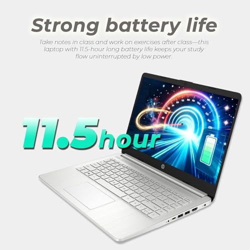 Image of HP New 15.6 Laptop Computer, 2025 /2026 Edition, Intel High-Performance 4 cores N100 CPU, 32GB RAM, 2TB SSD, Long Battery Life, Ultra-Quiet Design, Windows 11 Pro with Microsoft Office