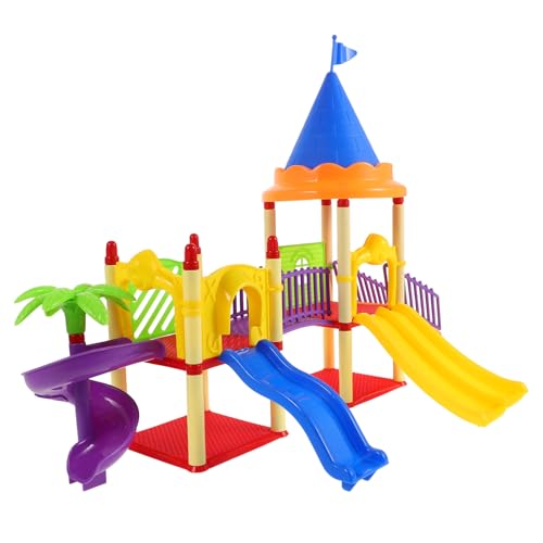 TOYANDONA Slide Toys Models Miniature Decor Doll House Furniture and Accessories Set Mini Ornament Mini Playground Equipment Doll House Crafts Home...