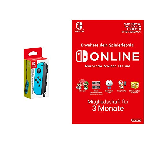 Joy-Con (L) Neon Blau & Switch Online Mitgliedschaft - 3 Monate | Switch Download Code