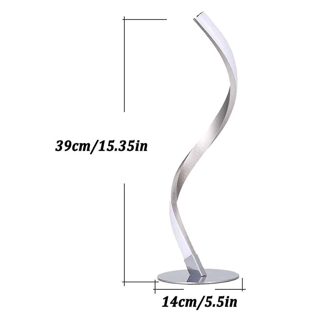 Lampada da Tavolo a LED a Spirale con Sincronizzazione Musica, Luce da Tavolo RGB Intelligente, Controllo Vocale e APP, Lavora con Alexa, Google Home, per Giochi, PC, TV, Camera ( Color : Silver )