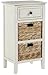 Safavieh Home Collection Everly Drawer Vintage Grey 1-Drawer 2 Removable Baskets Side Table