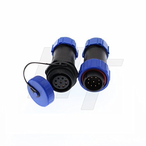 HangTon HE13 9 Pin Male Female Power LED Waterproof Circular Connector