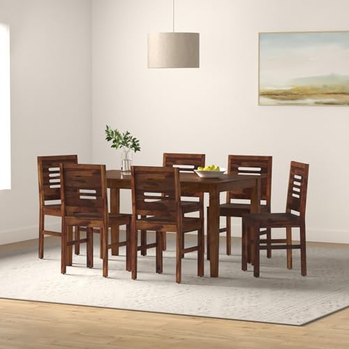 Image of Strata Furniture Solid Sheesham Wood Dining /Balcony Chairs For Home And Office | Teak Finish | Set of 2