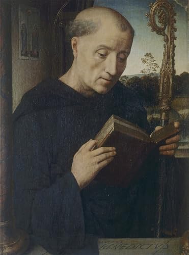 Poster Saint Benoît Hans Memling grand format 60x90cm pour décoration bureau