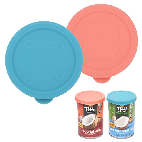 2 Packs Silicone Can Lids Fit for Thai Coconut Milk