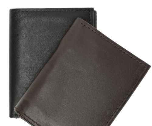 MARSHAL Soft Leather Lambskin Wallet With Center ID Card Window Credit Card Wallet4