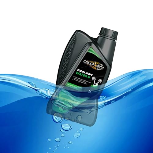 Image of CellForce UltraShield Radiator Coolant Water, 1 Litre, Advanced Anti-Freeze & Anti-Boil, Ultimate Engine Protection, Blue, Ideal for Cars, Bikes & Trucks (Pack of 4)