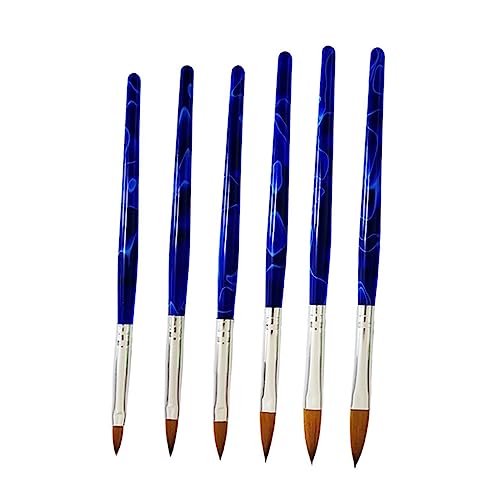 VICASKY 6pcs Manicure Tools Set Nail Tools for Nail Art Pen Nail Design Tools Brushes Polish Nail Art Design Tools Nail Art Brush Nail Brush Nail Paint Brush Aluminum Blue