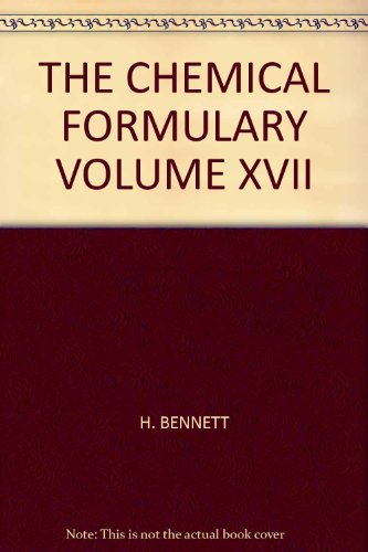 THE CHEMICAL FORMULARY VOLUME XVII B001459DQM Book Cover