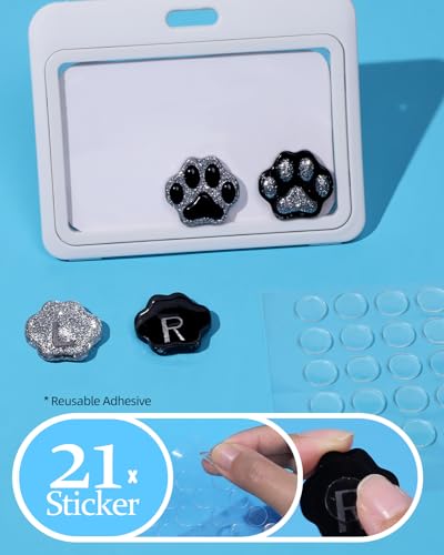 Image of Plifal Xray Markers with Lead Initials Paw - X-ray Markers Glitter Black & White Resin Radiology with Letter Include Reusable Adhesive Tape to Nurse Radiologist Badge Reel Buddy, Easy to Identify