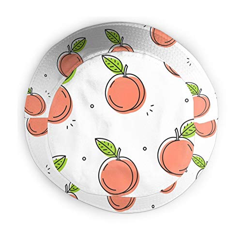 Cute-Peach-Pattern-Unisex-Bucket-Hat-Fashion-Print-Summer-Fisherman-Cap-Outdoor-Beach-Sun-Hat-for-Men-Women