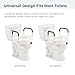 Drive Medical RTL12027RA 2-in-1 Raised Toilet Seat with Removable Padded Arms, Standard Seat
