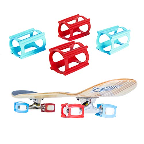 SKATERTRAINER Skater Trainers | Limited Edition Colors | Patented Accessories for Skateboards Wheels (Combo Neon Blue/Red Set)