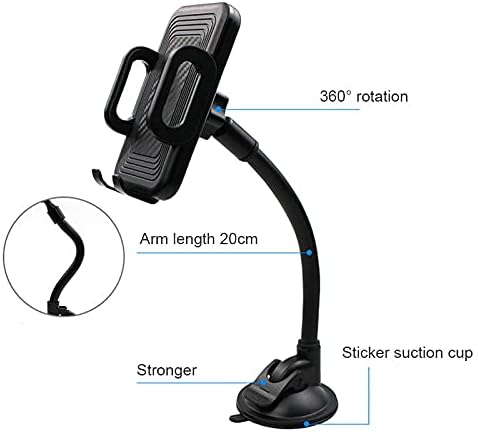 wpyyi windshield car phone mount universal cell phone holder cradle for car with suction cup easy touch