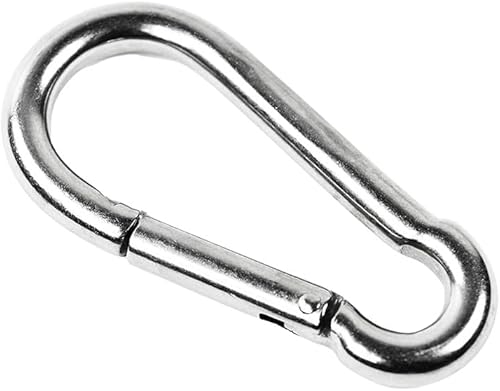 Miniatura 8 de MARINE CITY Mosquetón de acero inoxidable de grado 316 con anillo de 3-18 pulgadas para escalada, pesca, senderismo, barco, vela, campamento