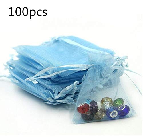 SurePromise One Stop Solution for Sourcing 100 Pièces Organza Sacs Cadeaux 3x4 Pouces Pure Cordon de Serrage Sacs de Bonbons Mariage Fête Sacs de Faveur Pochettes à Bijoux par SamGreatWorld