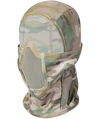 OneTigris Balaclava Mesh Mask Ninja Tactical Mask with Full Face Protection for Outdoor