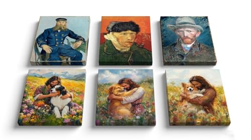 Tableaux sur toile prêts à poser déco murale salon lot de 6