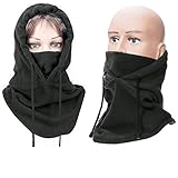 MOHOO Fleece Balaclava Ski Mask, Adjustable Winter Balaclava Cold Weather, Windproof Face Warmer Len