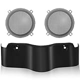 VPZMT Batwing Fairings 5.25'' Front Mesh Woofer Speaker Grill Cover + Batwing Outer Fairing Lower Trim Skirt for Harley Touring Electra Glide 1997-2013 and 2006-2013 Street Glide