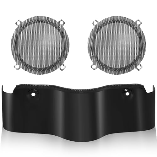 VPZMT Batwing Fairings 5.25'' Front Mesh Woofer Speaker Grill Cover + Batwing Outer Fairing Lower Trim Skirt for Harley Touring Electra Glide 1997-2013 and 2006-2013 Street Glide