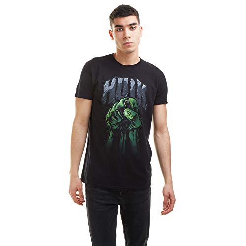 Marvel Hulk Fist T-Shirt, Black, Large Homme