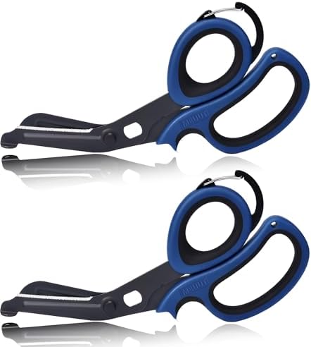 MEUUT 2 Pack Medical Scissors Trauma Shears with Carabiner design...