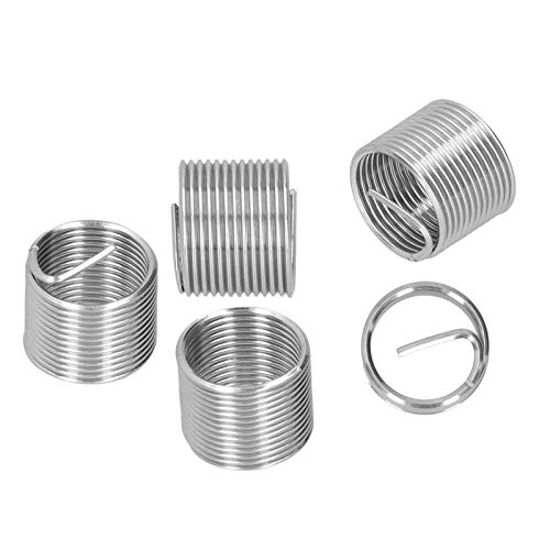 20Pcs M14 x 1.25 Thread Repair Spiral Circle Insert Reducer Nut Threaded Expand Socket Set Thread Inserts Tool(1.5D)