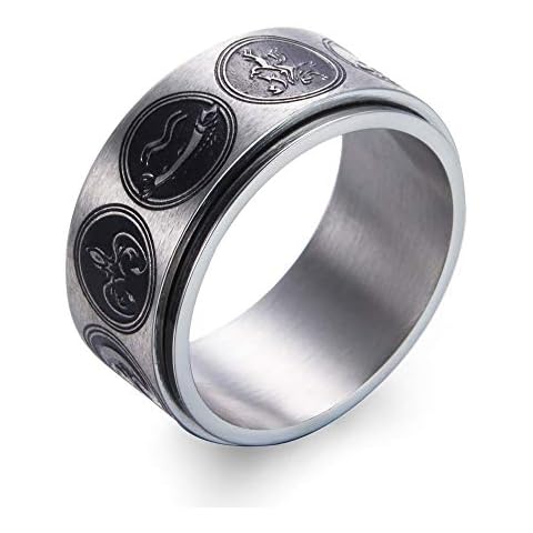 A Song of Ice and Fire Game of Thrones Noble Houses Insignia Titanium Steel Spinner Band Cover