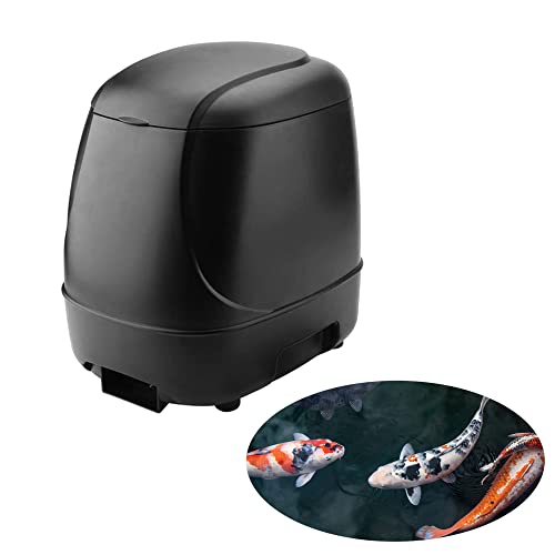 10L Automatic Fish Feeder, Fish Food Dispenser, Directional feeder, Timer High Capacity Pond Fish Feeder for Outdoor Garden Pond(BLACK)