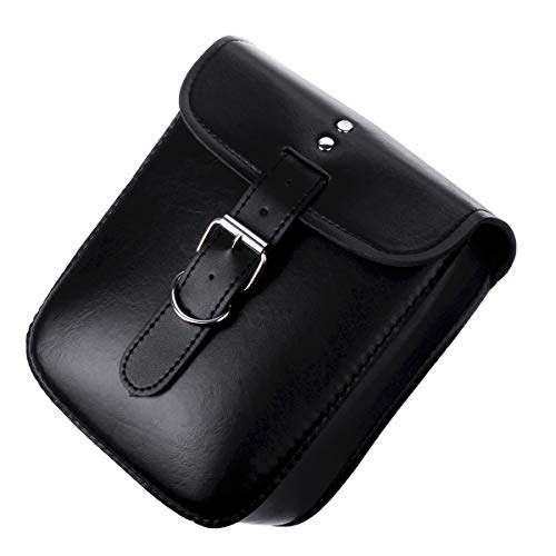 Alforjas Moto,Bolsa Trasera Moto 1 Set Negro impermeable que compite con bolsa de herramientas de la motocicleta Alforjas Bolsas de Viaje Equipaje de la maleta con el remache del cráneo(2xSkull)