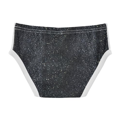 Boys' Exclusive Briefs Toddler Underwear 95% Combed Cotton Boxerbriefs 2T Black Glitter Pattern 162