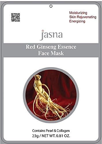 Moisturizing Energizing Skin Rejuvenating Red Ginseng Essence Face Mask Pack of 3 Pieces Jasna