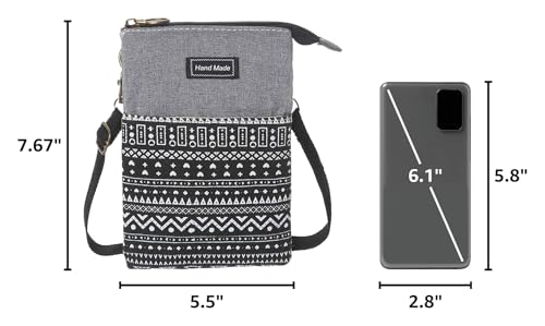Image of Roomy Cell Phone Purse Wallet Small Crossbody Bags For Women teen girlsl | Small crossbody bags for women with Shoulder Strap,mini thread wallet,cute canvas travel purse tiny purse