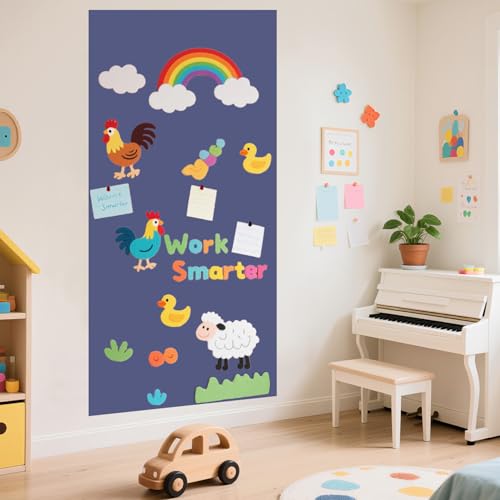 FOTSHARER Pizarra magnética para pared magnética, 120 x 45 cm, pizarra magnética rectangular, rollo de pizarra con letras para sala de juegos, aulas