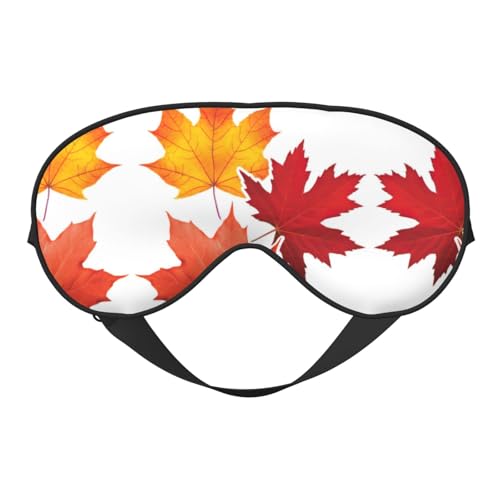 Fall Leaf Sleep Mask、睡眠用アイマスク、完全に調節可能なストラップアイカバー レディース/メンズ