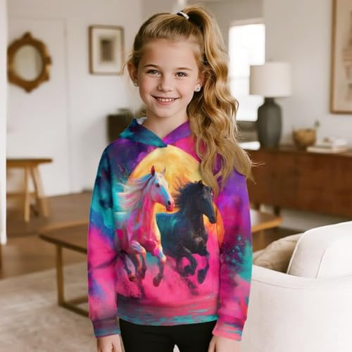 Image of GLUDEAR Teen Boys Girls Novelty Animal Galaxy Hoodies Sweatshirts Pullover