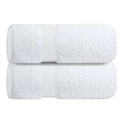 Image of Sulfar 100% Combed Cotton, Quick Drying Highly Absorbent, Luxury Hand Towel Set (Pack of 2, 40 X 70 cm) White