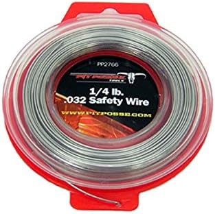 Pit Posse PP2766 Stainless Steel Twist Safety Lock Grip Wire .032 100 FT - Good for Motorcycle/Dirt Bike Grips - Automotive Wire