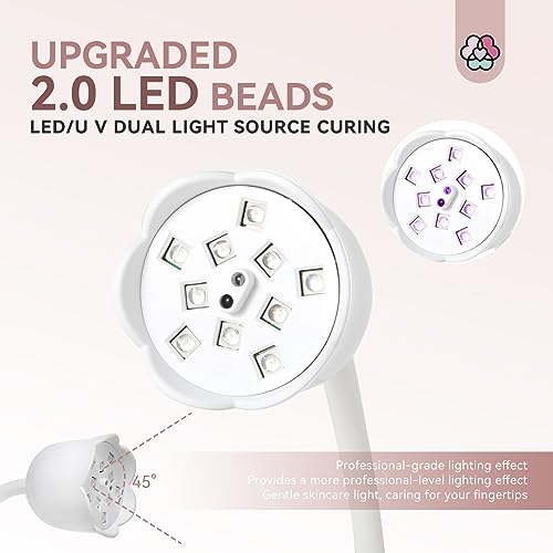 Image of SAVILAND Intellisense Nail Lamp-30W Gel X Lamp Mini Cordless Nail Lamp for Gel Nail Polish, Rechargeable LED Flash Cure Lamp Gel Nails Quick Drying Goosenecks U V Lamp for Nail Salon Home DIY Manicure