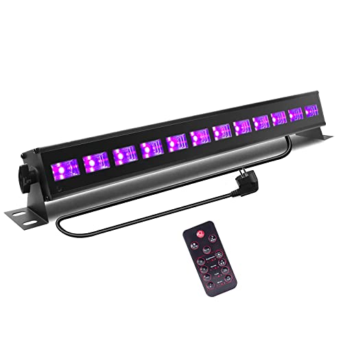 UV Luz Negra LED Discoteca DJ Escena Lámpara DMX512 con Mando a Distancia Luces Escena Black Light para DJ Tarde Fiesta Cumpleaños Bar Club - 1PC Cover