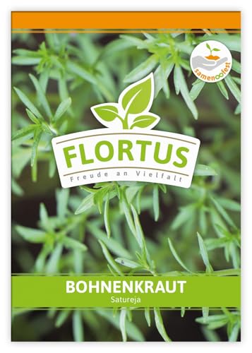 FLORTUS Bohnenkraut | Kräutersamen | Bohnenkrautsamen | Samen zur Anzucht für Garten, Balkon, Küche & Fensterbank