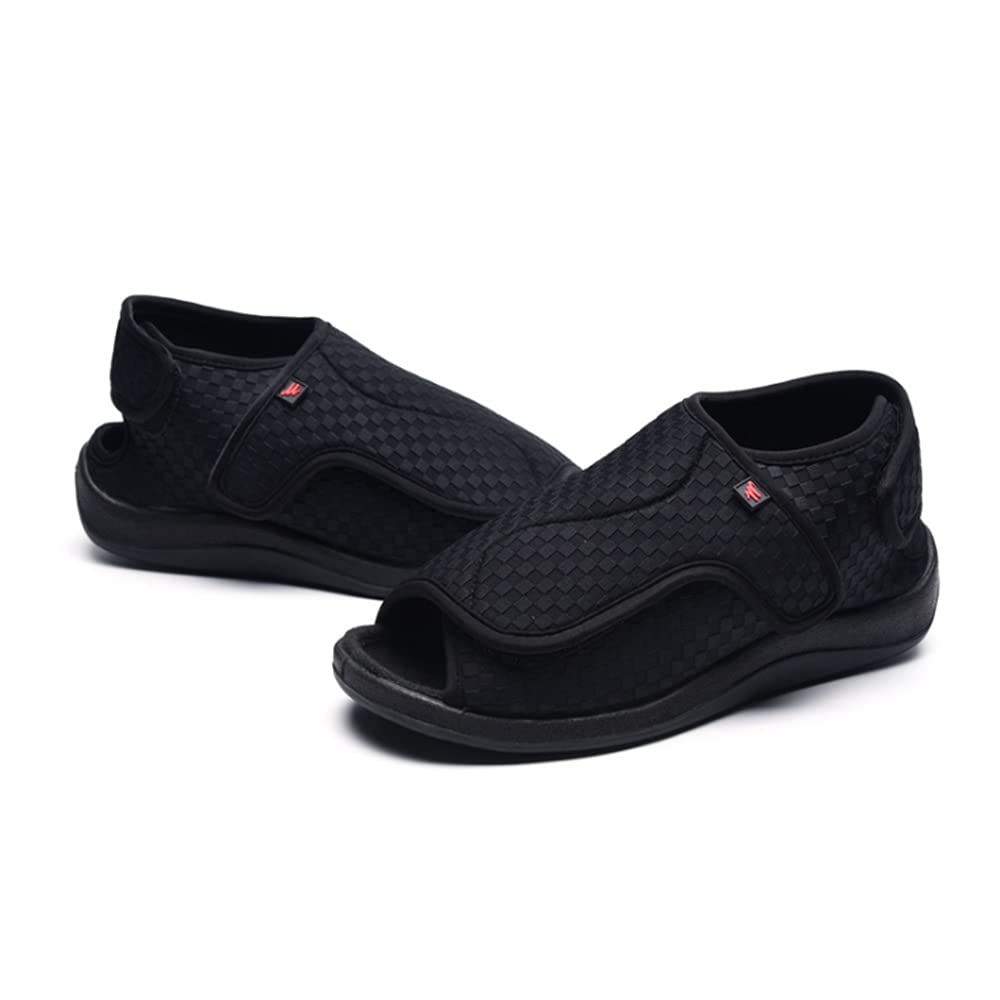 IBLUELOVER Chaussures Diabétiques Femmes Pantoufle de Rééducation Orthopédique pour âgées Pieds Enflé Gonflée Swollen Chaussons Réglable Ouvert Scratch Fermeture Eté Sandale Soulagement Douleur