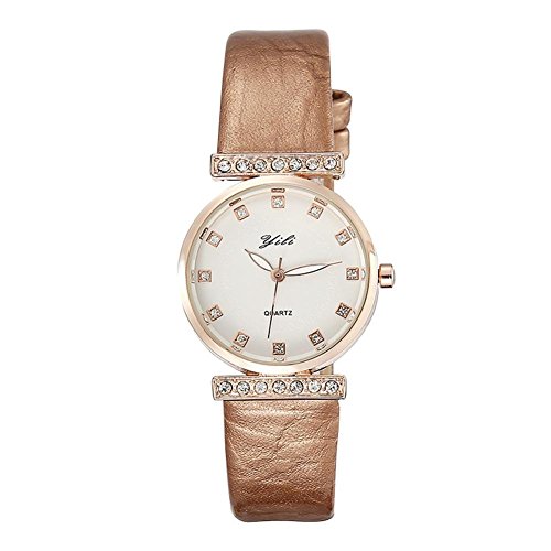 Preisvergleich Produktbild Fashion Damen Lederband Quarzuhr