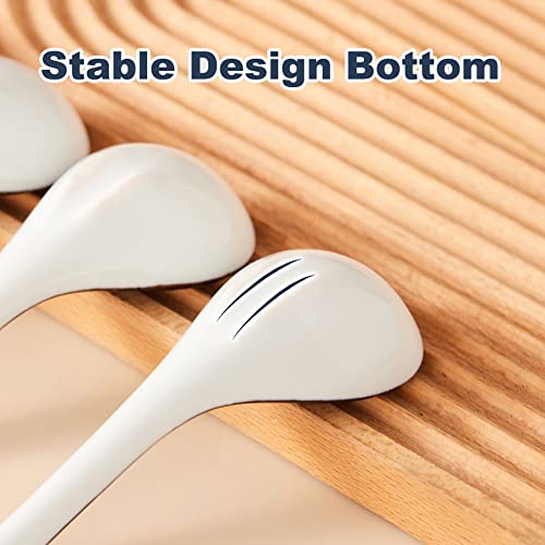 Jobntz Asian Soup Spoon,Ceramic Ramen Spoon,6.4Inch Japanese Pho Spoon With Long Handle For Miso,Dumpling,Noodles,Wonton (Blue And White Porcelain, Set Of 4) #TOP6