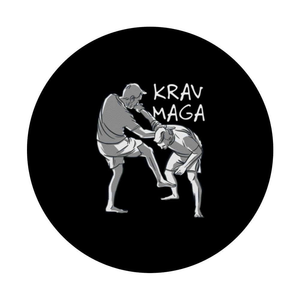 Krav Maga Martial Arts Fighter PopSockets Swappable PopGrip, Black - Image 3