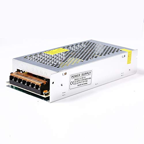 Image of 10A 120W 12V DC Power Supply, Universal Regulated Switching AC 110V /220V to DC Converter (SMPS) Transformer Driver Adapter for LED Strip Lights, CCTV Camera System, 3D Printer, Radio, Computer Project