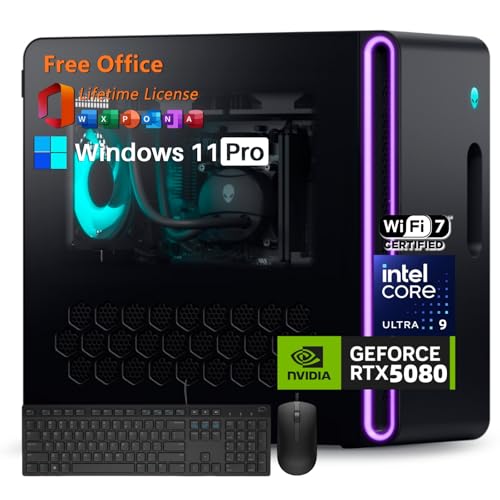 Alienware Aurora R16 Q[~OfXNgbv NVIDIA RTX 5080 16GB GDDR7 Intel Ultra 9 285K Wi-Fi 7 64GB DDR5 4TB SSD AlienFX t̗p Windows 11